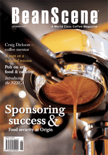Bean Scene Magazine free with purchase of $40 at Bay Beans coffee.