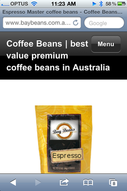 Bay Beans iPhone application