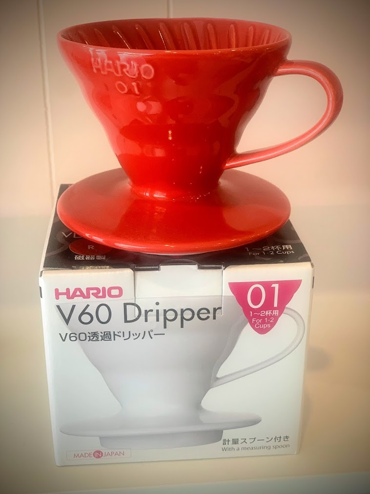 Hario v60 dripper and paper filters will get you going