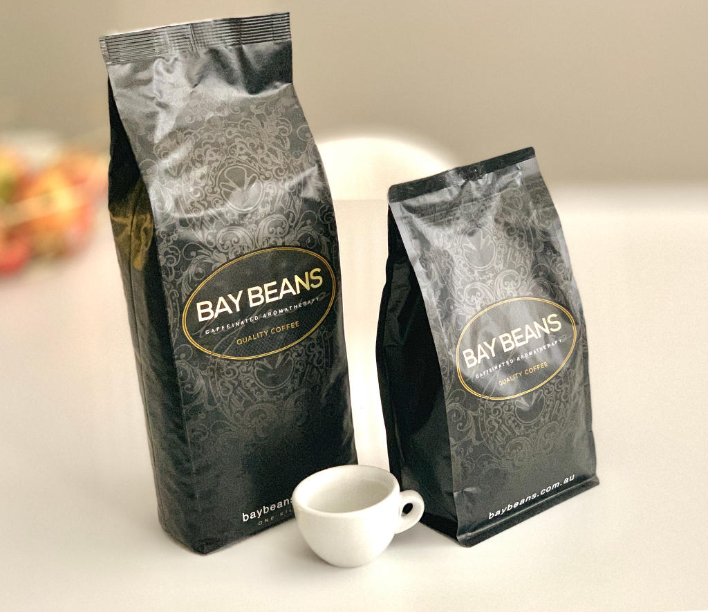 New resealable 500g and 250g bags of coffee